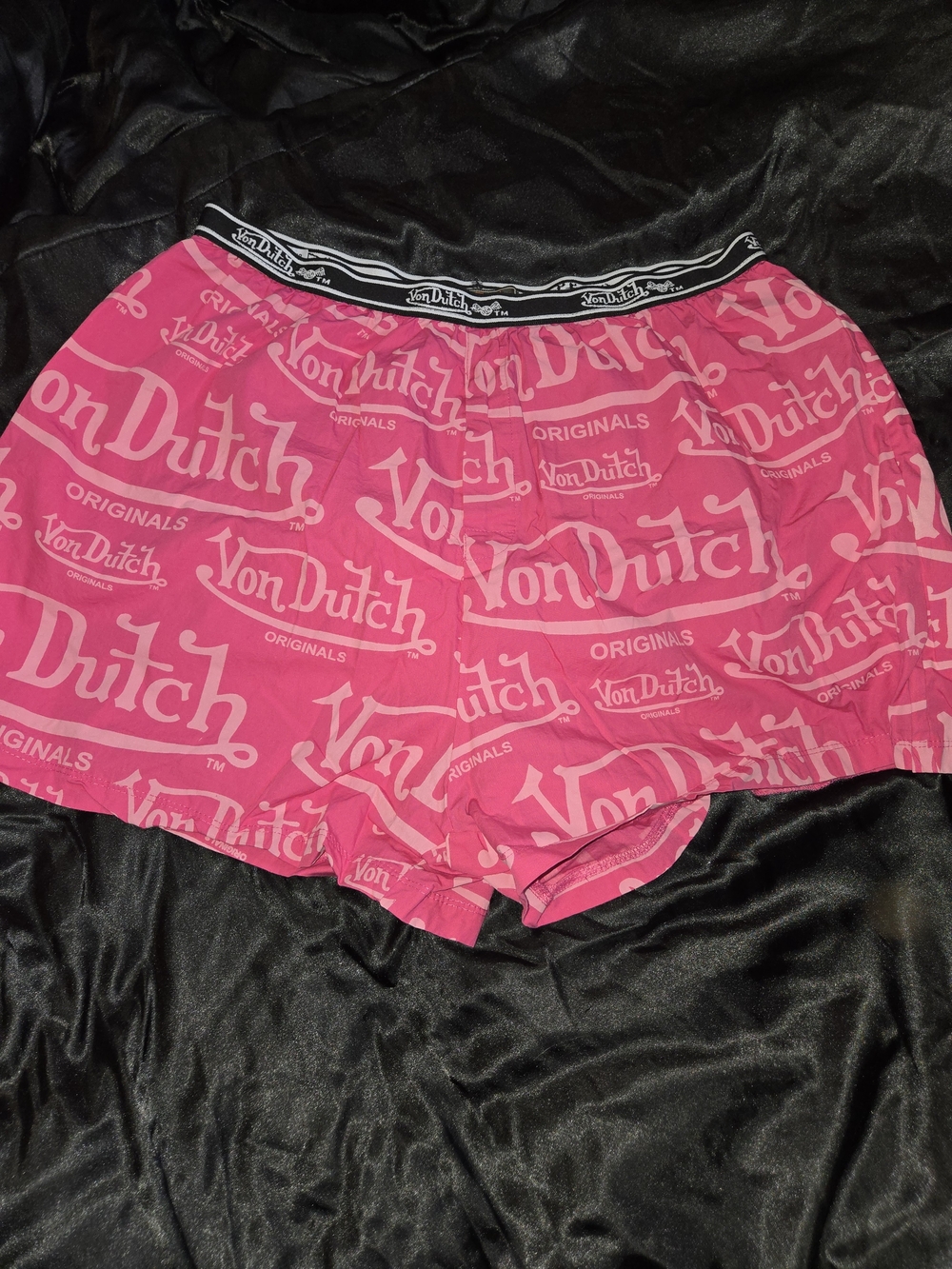 Von Dutch Hot Pink Logo Bike Shorts
